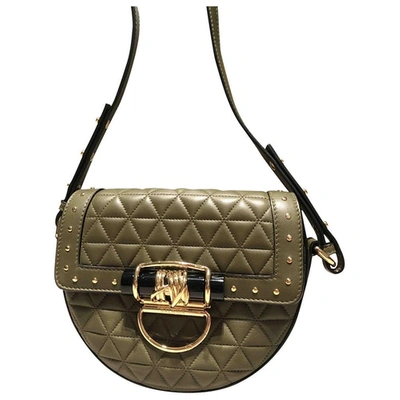 Pre-owned Balmain Khaki Leather Handbag