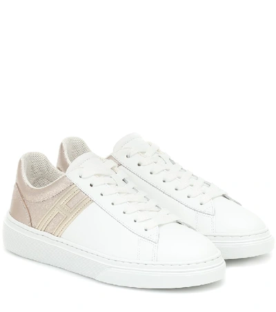 Hogan H365 Contrast-panel Sneakers In White