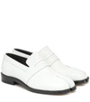 Maison Margiela Tabi Split-toe Leather Loafers In White