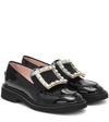 Roger Vivier Viv Rangers Black Patent Loafers In Black