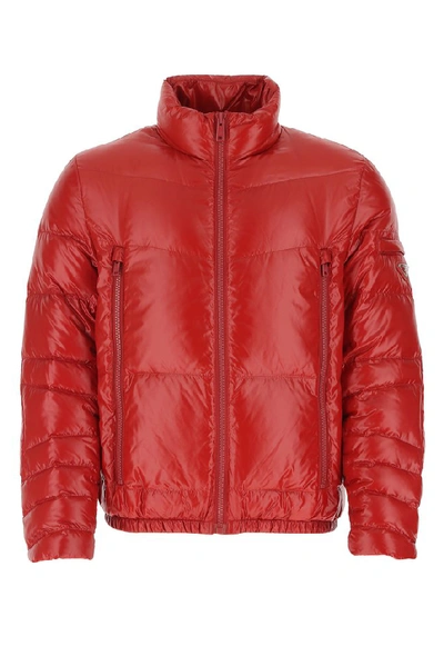 Prada Men's  Red Polyamide Down Jacket