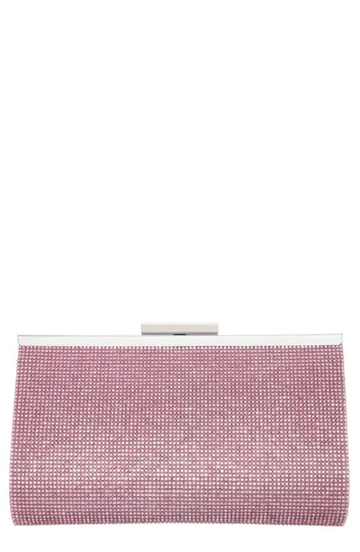 Nina Crystal Frame Clutch In Ballet Pink