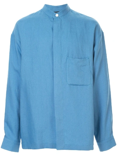 Haider Ackermann Patch Pocket Shirt In Blue