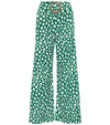 ALEXANDRA MIRO CLAUDIA HIGH-RISE PRINTED COTTON FLARED trousers,P00473794