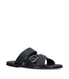 FERRAGAMO LEATHER ATINA SLIDES,15524426