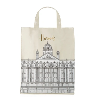 Harrods Medium Illustrated Building Shopper Bag