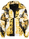 VERSACE BAROQUE PRINT PUFFER JACKET