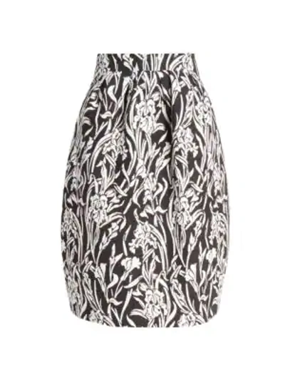 Givenchy Jacquard Pencil Skirt In Black White