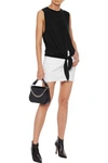 Iro Fores Lace-up Frayed Denim Mini Skirt In White