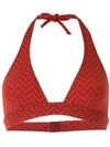 Eres Zigzag-pattern Triangle Bikini Top In Red