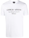 Giorgio Armani T-shirt Logo T-shirt In White Cotton