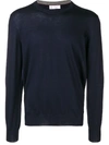 Brunello Cucinelli Crew Neck Jumper In Blue