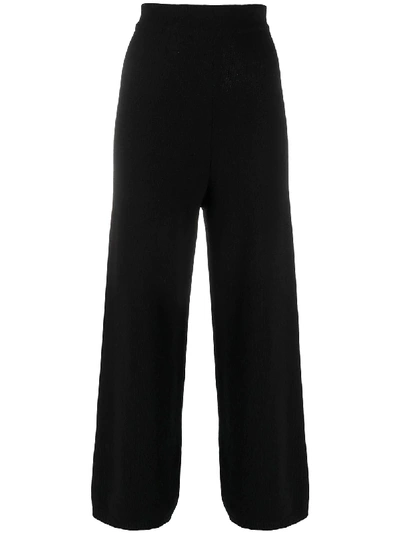 Opening Ceremony Knitted Flared High-waisted Trousers In Black