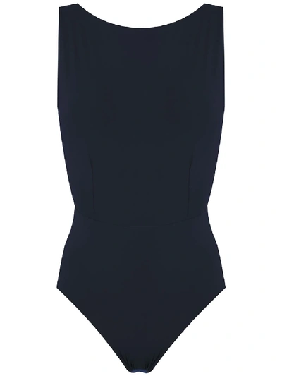 Haight Crepe Wrap One-piece In Blue
