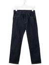 N°21 STITCHED-LOGO STRAIGHT JEANS