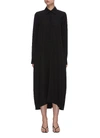 JIL SANDER PLEATED LONG SLEEVE SHIRT DRESS