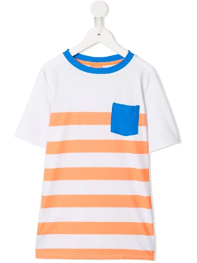 Sunuva Kids' Striped T-shirt In White