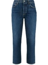 AGOLDE RILEY MID-RISE CROPPED JEANS