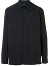 3.1 Phillip Lim Long Sleeve Pinstripe Oversized Shirt In Blue