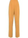 USISI HIGH-WAISTED SLIM-LEG TROUSERS