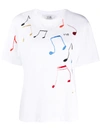 VICTORIA VICTORIA BECKHAM MUSIC NOTES PRINT T-SHIRT