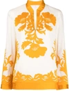 TORY BURCH EMBROIDERED FLORAL TUNIC