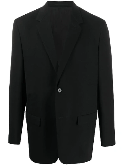 Jil Sander Flap-pocket Single-breasted Blazer In Black