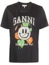 GANNI SLOGAN PRINT T-SHIRT