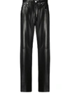 Nanushka Maggie Straight-leg Pants In Black