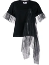 ALCHEMY DRAPED TULLE PANELLED T-SHIRT