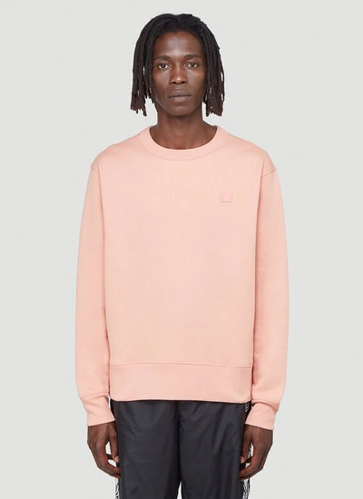 Acne Studios Face Sweatshirt In Pink