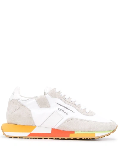 Ghoud Colour-block Sole Trainers In White