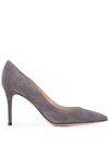 Gianvito Rossi Pointed Toe 90mm Pumps In Grey