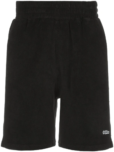 032c Embroidered Logo Shorts In Black