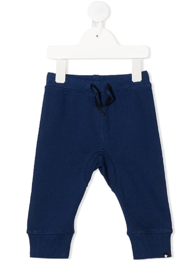 Molo Babies' Stan Star Patch Detail Track Trousers In Blue
