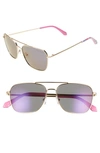 LILLY PULITZERR KATE 55MM AVIATOR SUNGLASSES,KTAE