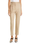 FENDI STRETCH WOOL & CASHMERE STRAIGHT LEG PANTS,FR6223-A8GF