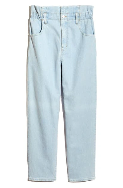 Madewell Paperbag High Waist Classic Straight Jeans In Broomfield Wash