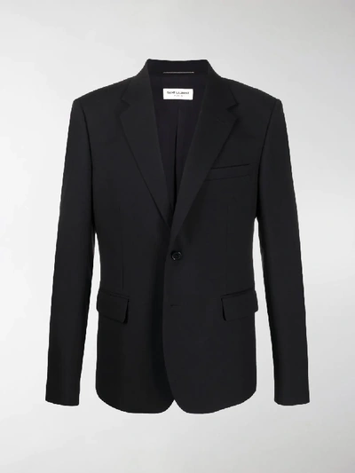 Saint Laurent Single-breasted Blazer In Black
