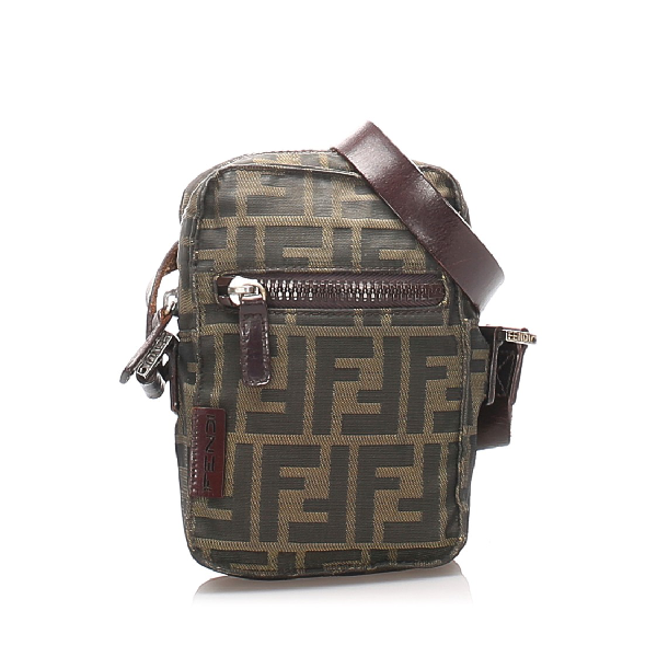 Fendi Zucca Canvas Crossbody Bag In Brown | ModeSens