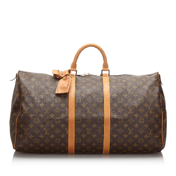 Pre-Owned Louis Vuitton Monogram Keepall 55 In Grey | ModeSens