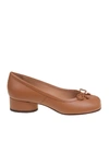 Maison Margiela 35mm Tabi Leather Pumps In Brown