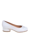 Maison Margiela White Tabi Kitten Heels In White