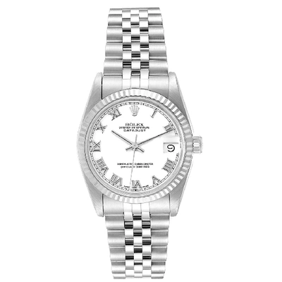 Rolex Datejust Midsize 31 Steel White Gold Ladies Watch 68274 In Not Applicable