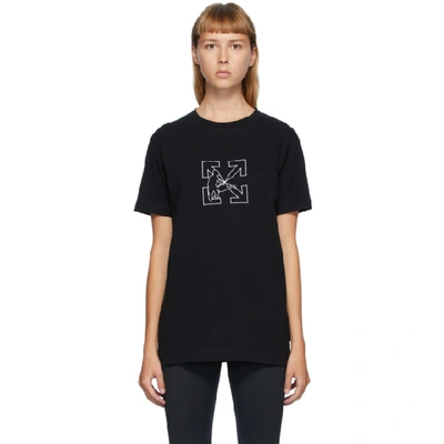 Off-white 黑色 Workers T 恤 In Black/white