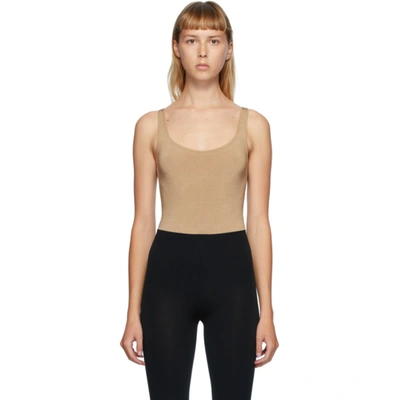 Wolford Jamaika Scoop Neck Bodysuit In Braun