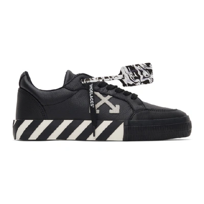 Off-white Black Leather Low Vulcanized Trainers
