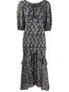 RIXO LONDON CHERYL FLORAL PRINT SILK DRESS