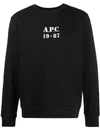 A.P.C. LOGO PRINT ROUND NECK SWEATSHIRT