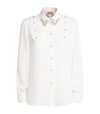 N°21 EMBELLISHED COLLAR SHIRT,15551173